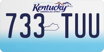 KY license plate 733TUU