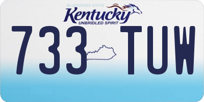 KY license plate 733TUW
