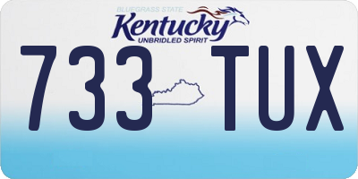 KY license plate 733TUX