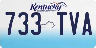 KY license plate 733TVA
