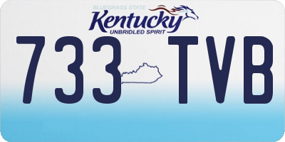 KY license plate 733TVB