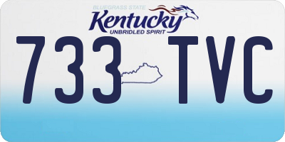 KY license plate 733TVC