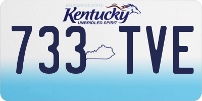 KY license plate 733TVE
