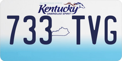 KY license plate 733TVG