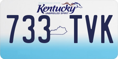 KY license plate 733TVK