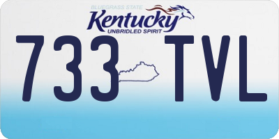 KY license plate 733TVL