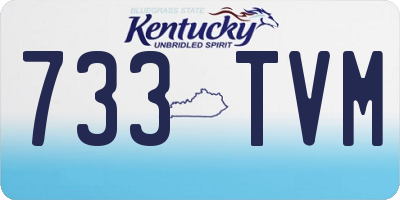 KY license plate 733TVM