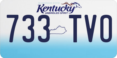 KY license plate 733TVO