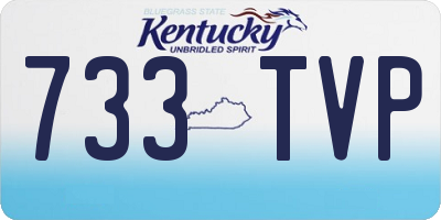 KY license plate 733TVP