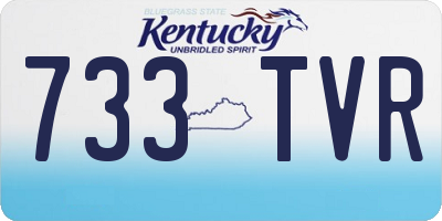 KY license plate 733TVR