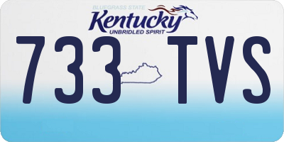 KY license plate 733TVS