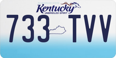 KY license plate 733TVV