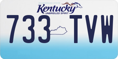 KY license plate 733TVW