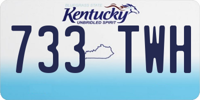 KY license plate 733TWH