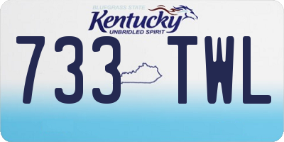KY license plate 733TWL