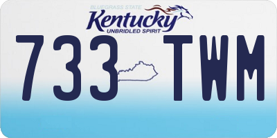 KY license plate 733TWM