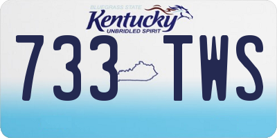 KY license plate 733TWS