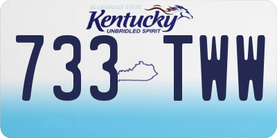 KY license plate 733TWW