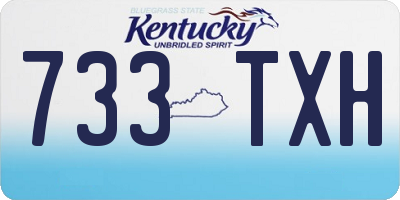KY license plate 733TXH