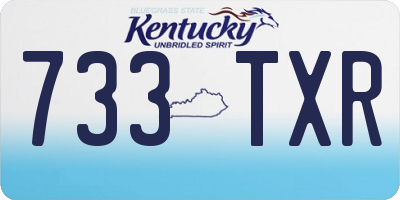 KY license plate 733TXR