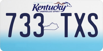 KY license plate 733TXS
