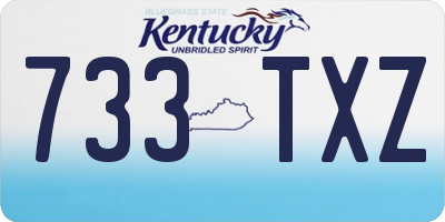KY license plate 733TXZ