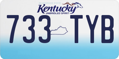 KY license plate 733TYB
