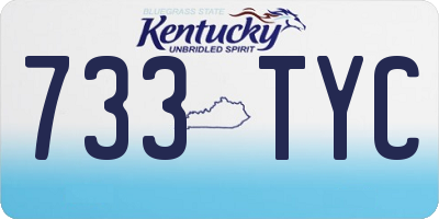 KY license plate 733TYC