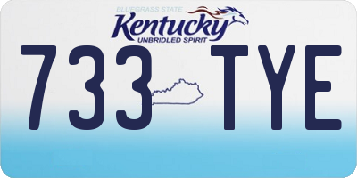 KY license plate 733TYE
