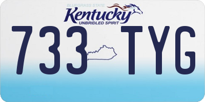 KY license plate 733TYG