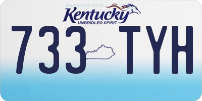 KY license plate 733TYH