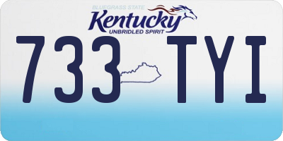 KY license plate 733TYI