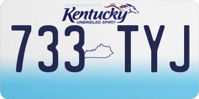 KY license plate 733TYJ