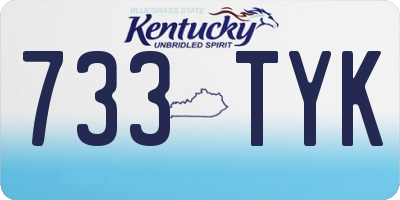KY license plate 733TYK