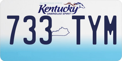 KY license plate 733TYM
