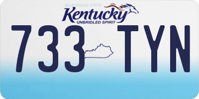 KY license plate 733TYN