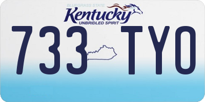 KY license plate 733TYO