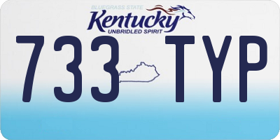 KY license plate 733TYP