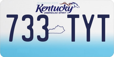 KY license plate 733TYT