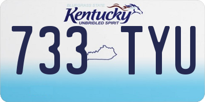 KY license plate 733TYU