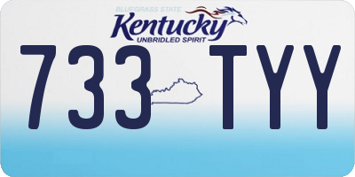 KY license plate 733TYY
