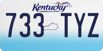 KY license plate 733TYZ