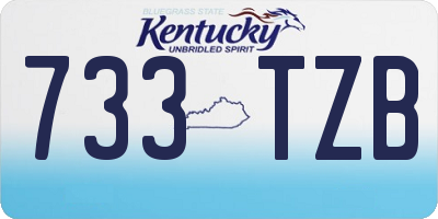 KY license plate 733TZB