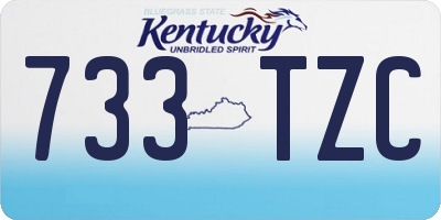 KY license plate 733TZC