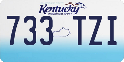 KY license plate 733TZI