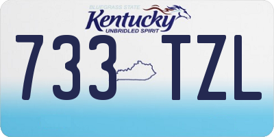 KY license plate 733TZL