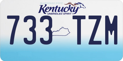 KY license plate 733TZM