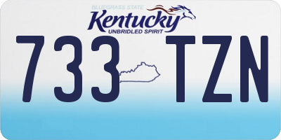 KY license plate 733TZN