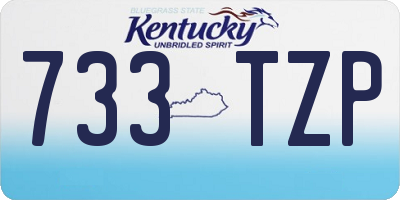 KY license plate 733TZP