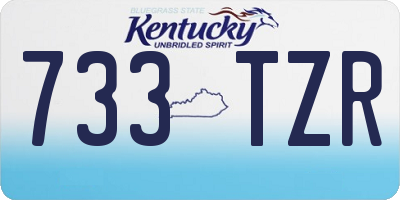 KY license plate 733TZR